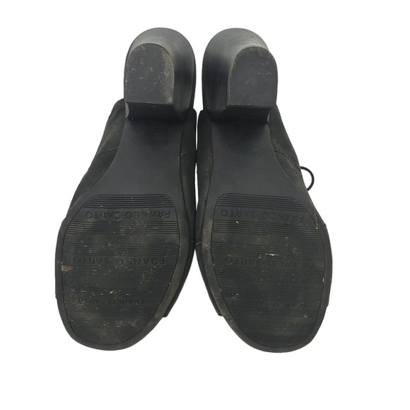 Franco Sarto A-Talia Slingback Sandal Lace Up Heels Womens 8 Black Leather - Picture 7 of 12